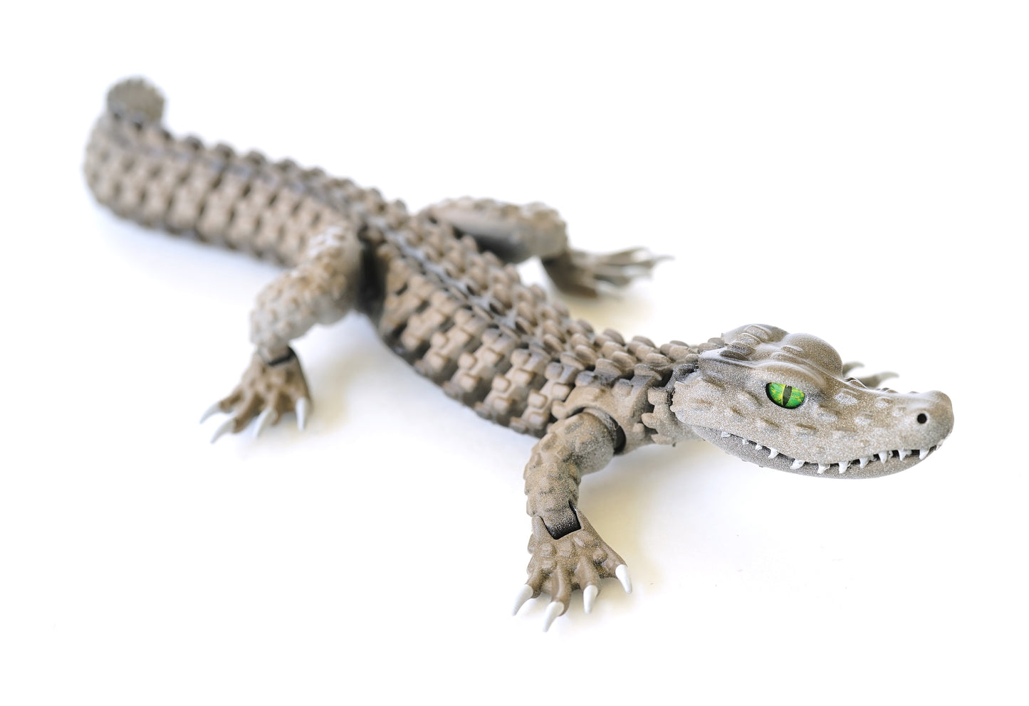 CUBO Alligator Figure | Articulated Crocodilian | Caiman Toy