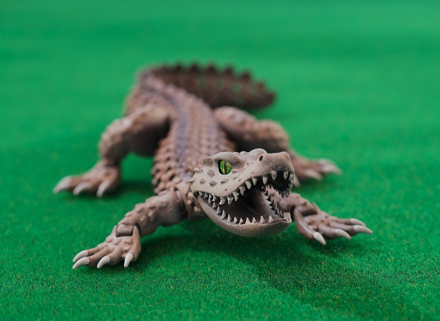 CUBO Alligator Figure | Articulated Crocodilian | Caiman Toy